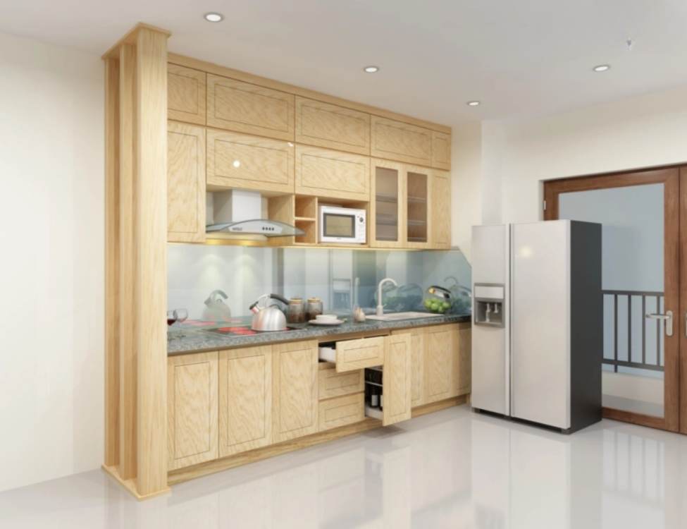 Yếu tố ảnh hưởng đến giá tủ bếp gỗ sồi