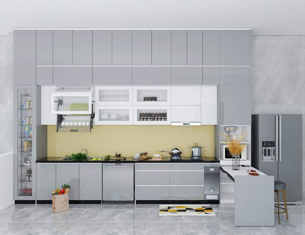 mẫu tủ bếp gỗ An Cường