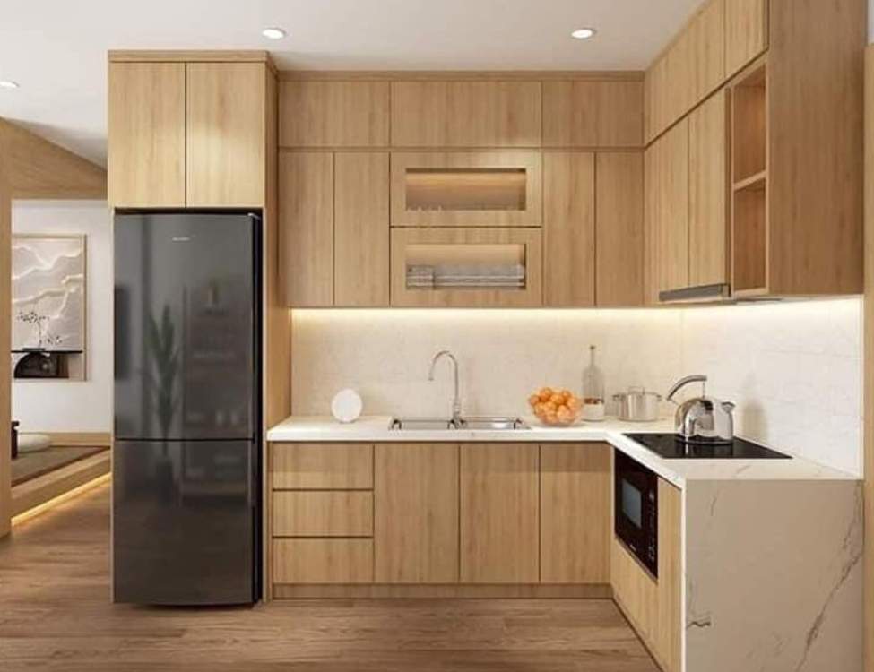 Mẫu tủ bếp gỗ An Cường đẹp bền, tư vấn chọn đúng ngay lần đầu
