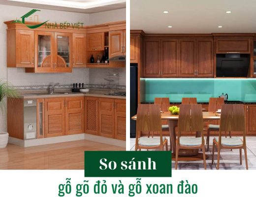 So sánh gỗ gõ đỏ và gỗ xoan đào trong ứng dụng làm tủ bếp cao cấp
