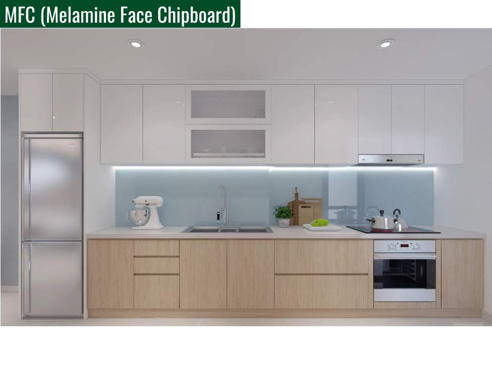 MFC (Melamine Face Chipboard)