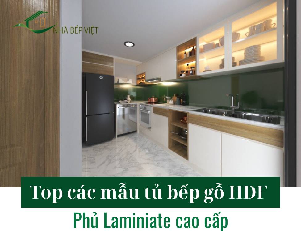 Tủ bếp gỗ HDF phủ Laminate