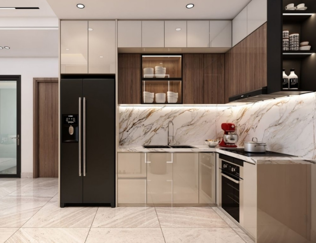 Kích thước tủ bếp trên và dưới