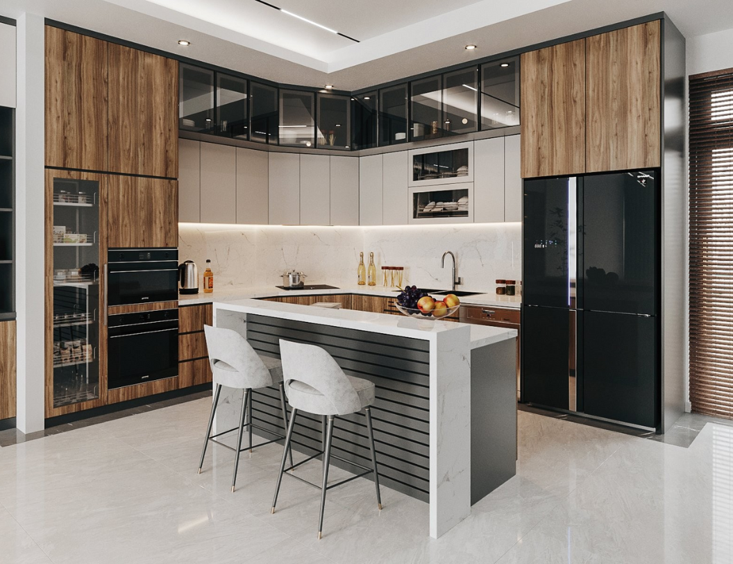 Bếp nhà phố/biệt thự trần cao