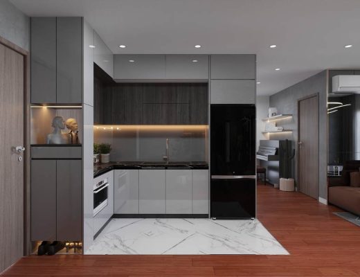 tủ bếp nhựa PVC