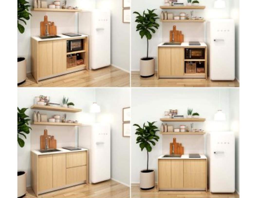 Mẫu tủ bếp di động nhựa mini phù hợp phòng trọ