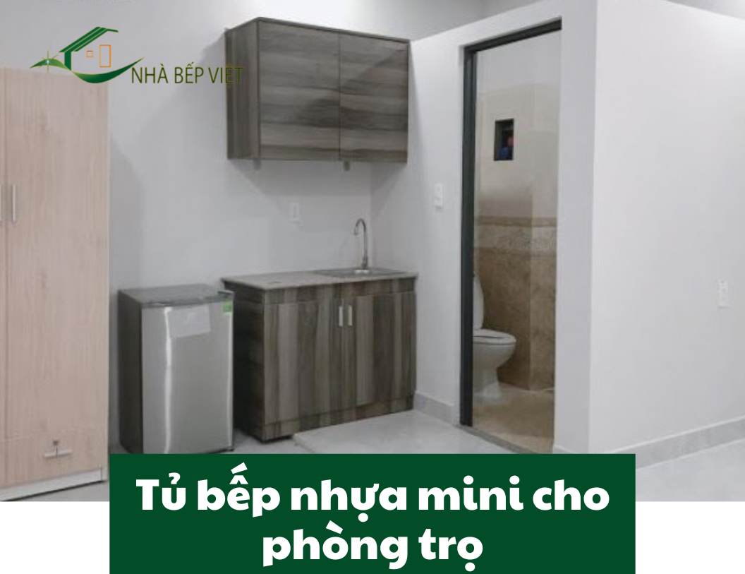 16 mẫu tủ bếp nhựa mini cho phòng trọ, căn hộ hiện đại giá tốt