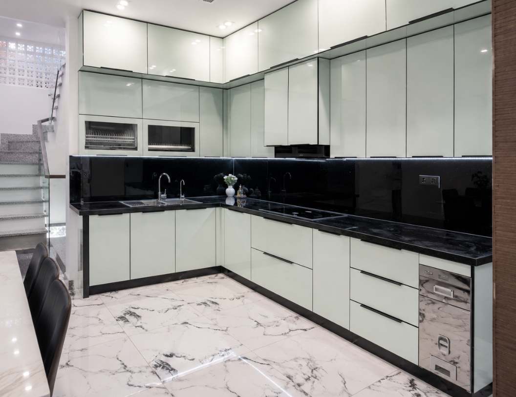 tủ bếp inox cánh acrylic TPHCM