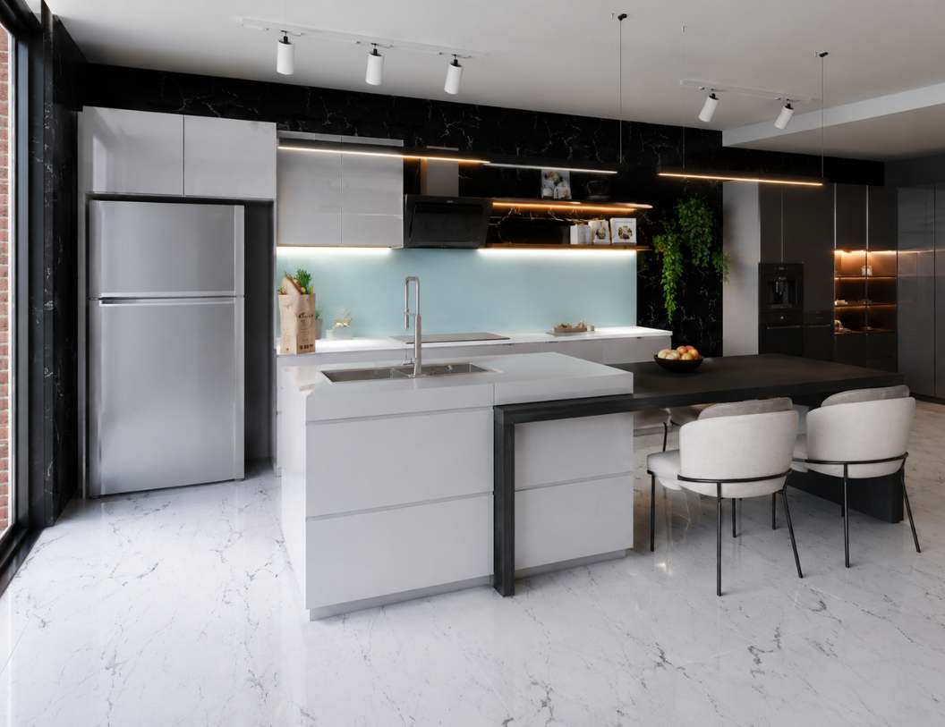 Giá tủ bếp inox cánh acrylic