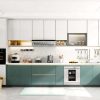 Tủ bếp inox cánh phủ acrylic