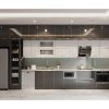 Tủ bếp inox cánh phủ acrylic
