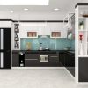 tủ bếp inox cánh acrylic