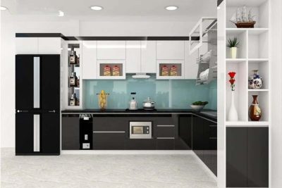 tủ bếp inox cánh acrylic
