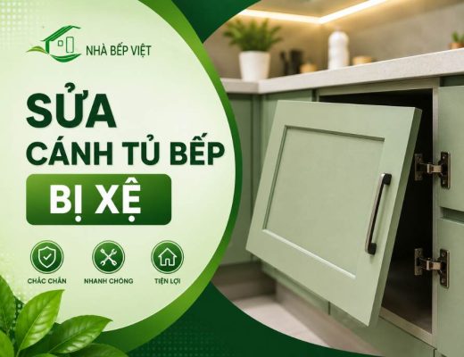sửa cánh tủ bếp bị xệ