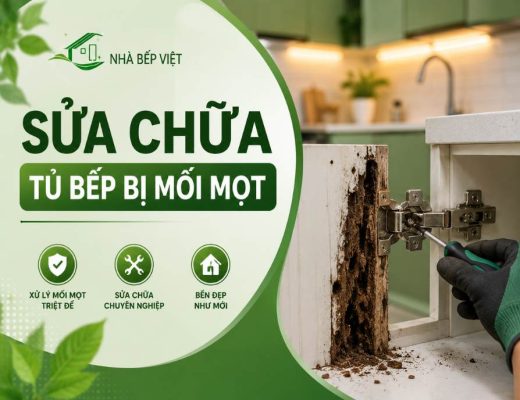 sửa chữa tủ bếp bị mối mọt
