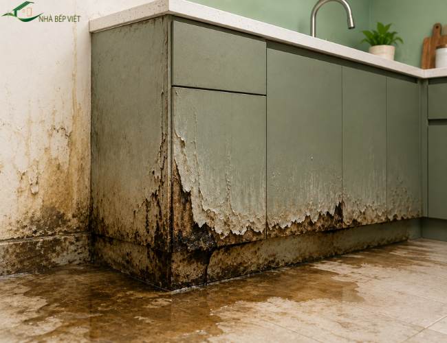 sửa tủ bếp bị ngấm nước