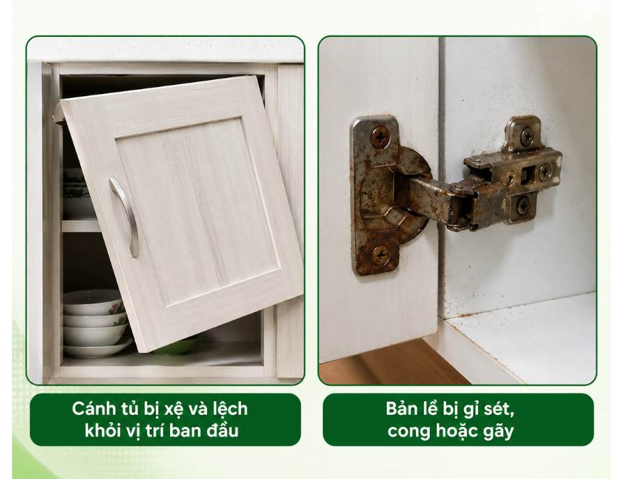thay bản lề tủ bếp tại nhà