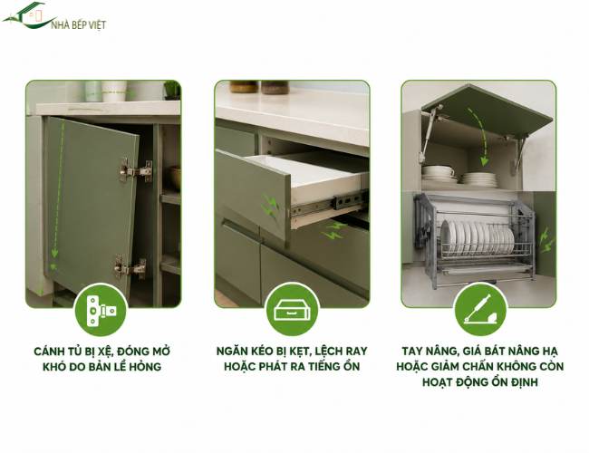 thay phụ kiện tủ bếp tại nhà