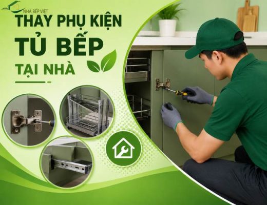 thay phụ kiện tủ bếp tại nhà