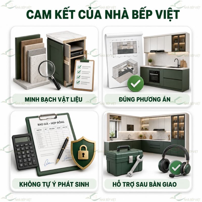 Quy trình thiết kế và thi công tủ bếp
