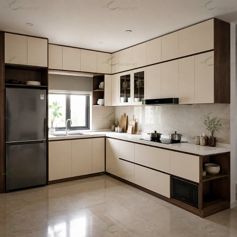 Tấm nhựa than tre ba lớp làm tủ bếp có bền không
