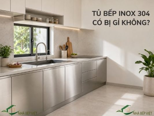 Tủ bếp inox 304 có bị gỉ không