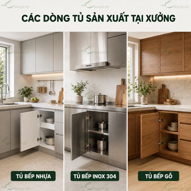 Các dòng tủ được sản xuất tại xưởng
