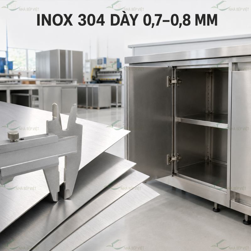Inox 304 dày 0,7–0,8 mm