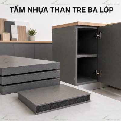 Tấm nhựa than tre ba lớp
