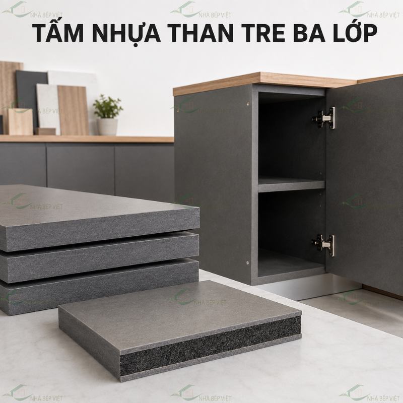 Tấm nhựa than tre ba lớp