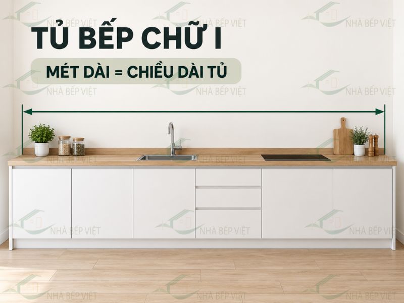 Cách tính mét dài tủ bếp và đọc báo giá đúng