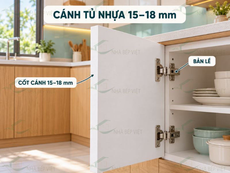 Độ dày tấm nhựa làm tủ bếp bao nhiêu là phù hợp