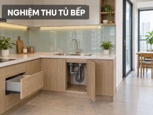 Nghiệm thu tủ bếp cần kiểm tra những gì?