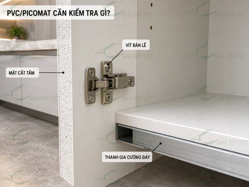 PVC và Picomat phù hợp khi cần hạn chế tác động của nước và mối mọt