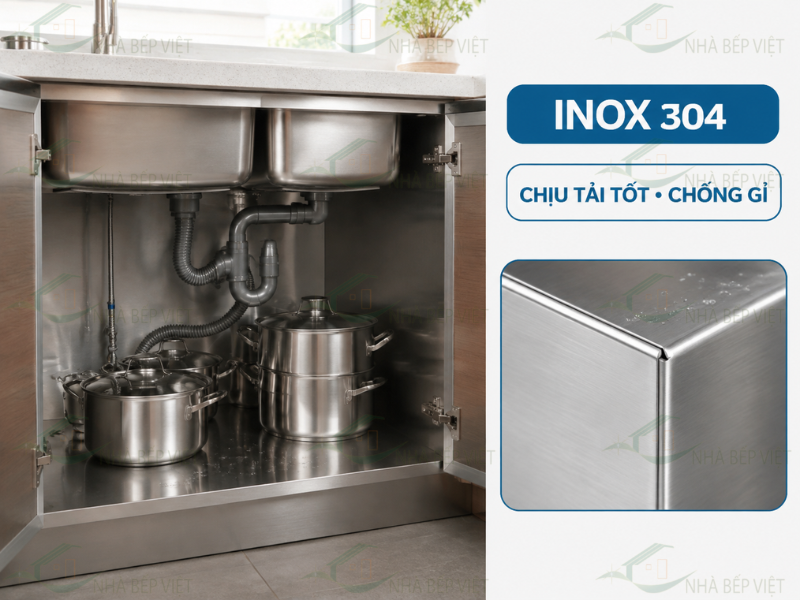 Inox 304: Độ bền chịu tải và chống gỉ sét tuyệt đối