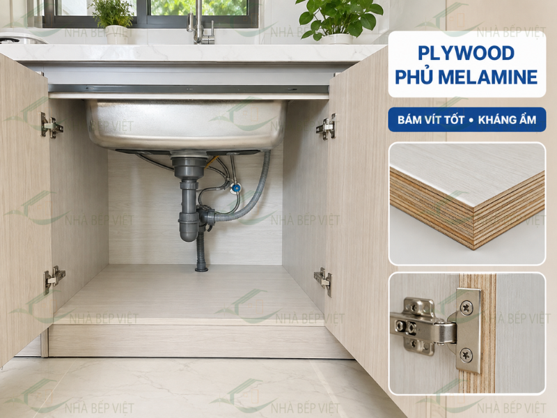 Gỗ Plywood phủ Melamine: Giải pháp thay thế cân bằng độ bám vít và kháng ẩm