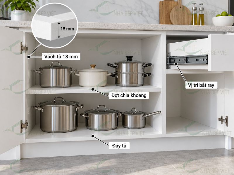 Tủ bếp nhựa Picomat