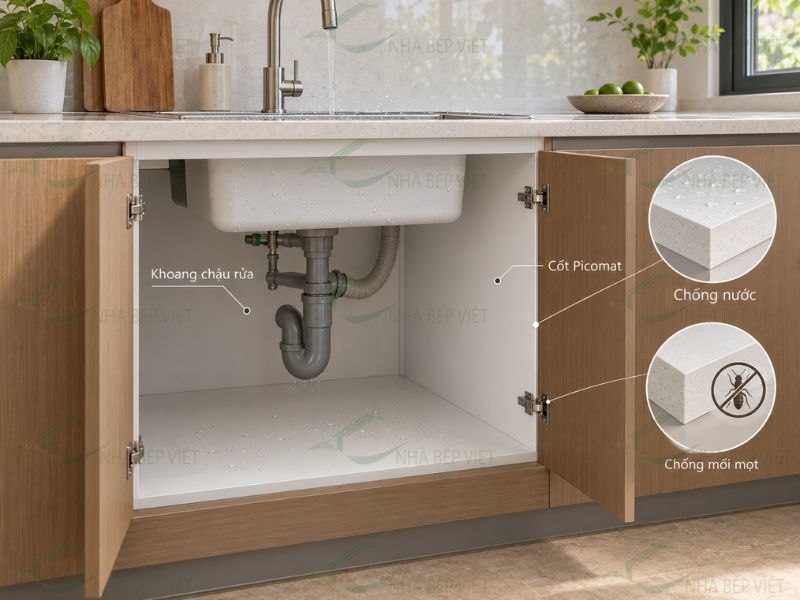 Tủ bếp nhựa Picomat