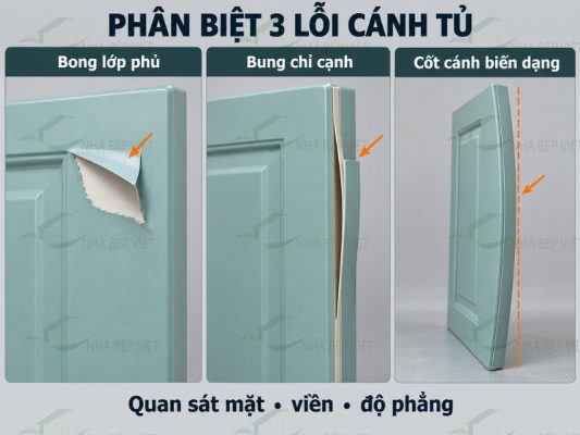 Cánh tủ bếp nhựa bị bong lớp phủ xử lý thế nào?